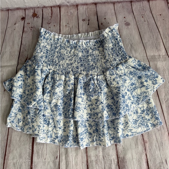 Floral Flowy Ruffle Skirt - Picture 2 of 7